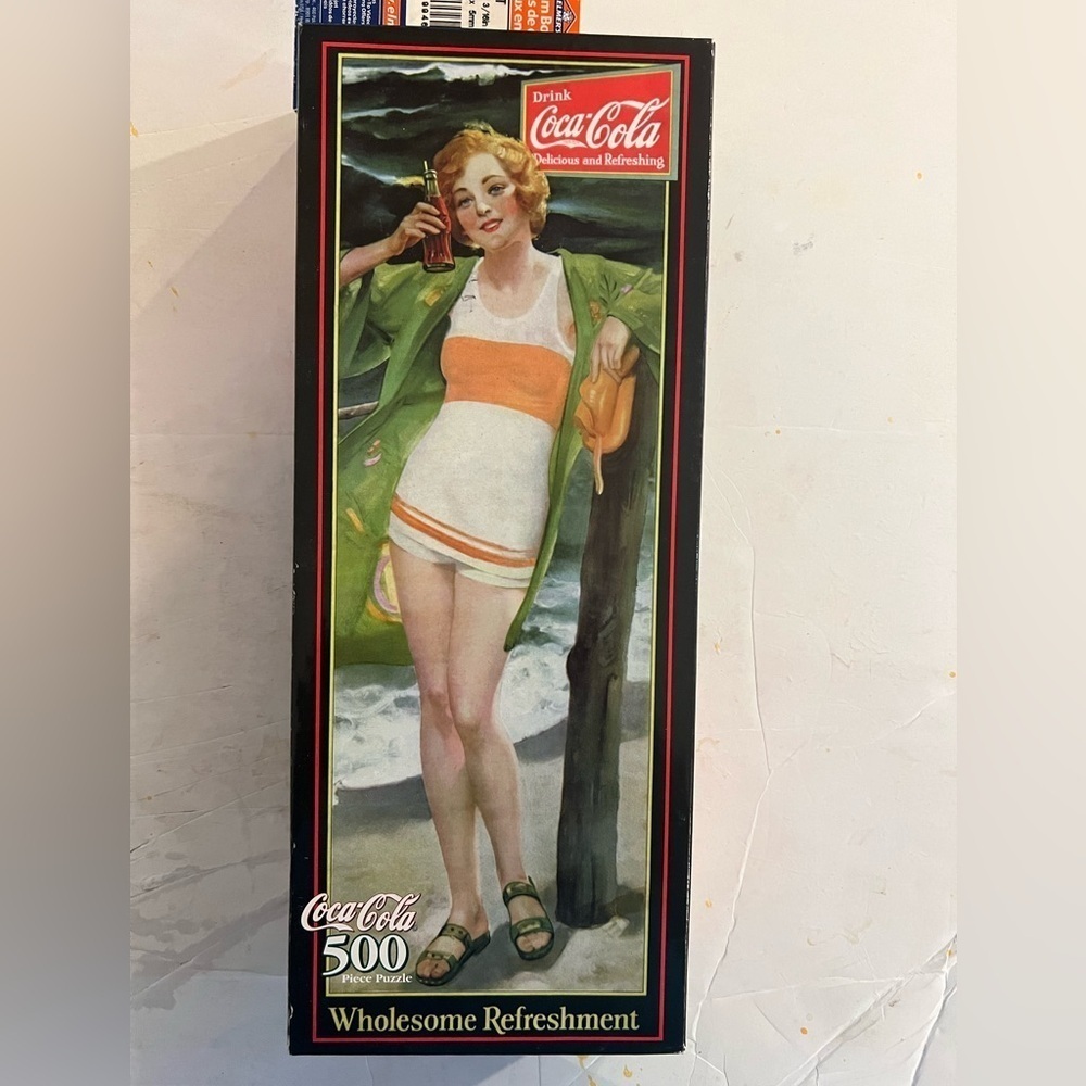 Coca-Cola 500 Piece Puzzle " Wholesome Refreshment" Swimsuit Model New 1999